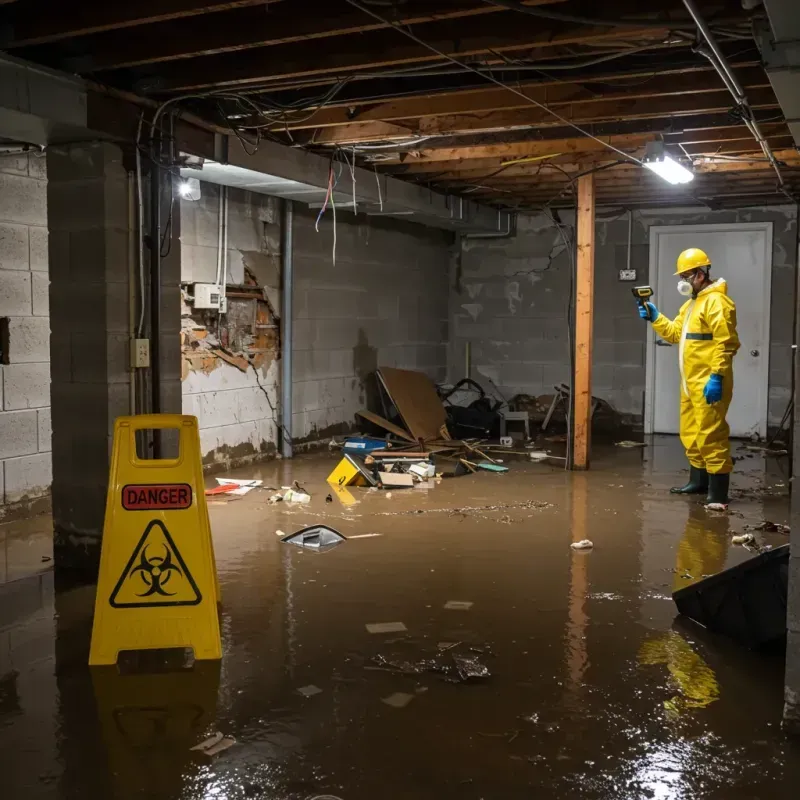 Flooded Basement Electrical Hazard in Hutchinson County, SD Property