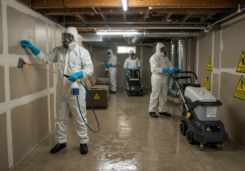 Basement Moisture Removal and Structural Drying process in Hutchinson County, SD